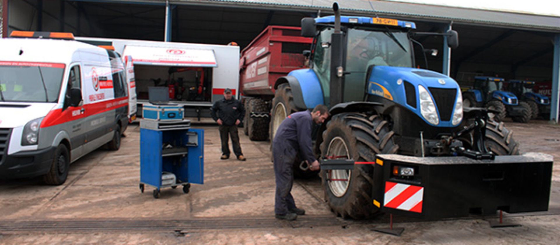 Uitlijnen landbouwvoertuigen